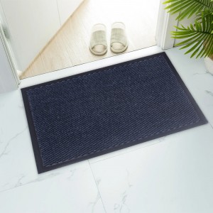 Utility Polypropylene Cut Pile Twill Stripes Dirt Trapper with PVC Vinyl Backing Door Mat