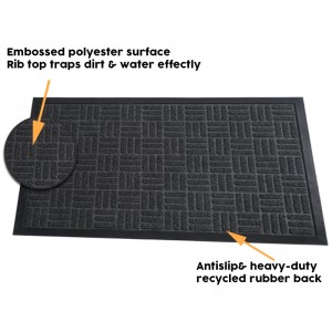 Rectangle Polyester Carpet Doormat-Embossed Type