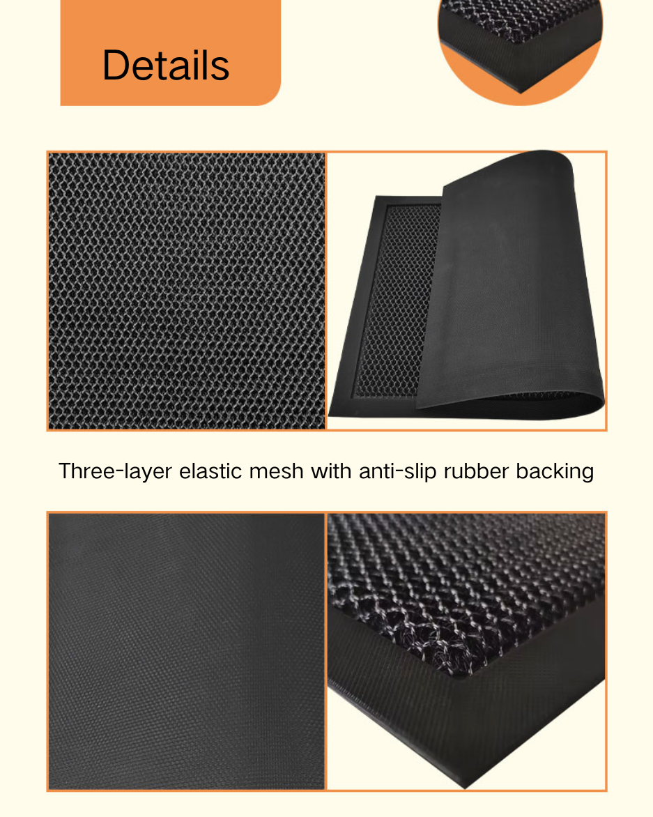 elastic silk mesh details
